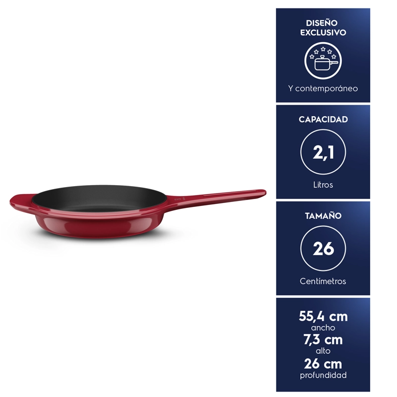 SARTE N DE HIERRO FUNDIDO ESMALTADO ELECTROLUX EXPERT 26 CM  - 3
