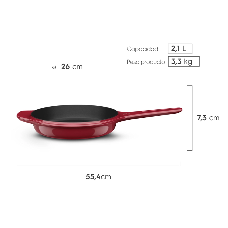 SARTE N DE HIERRO FUNDIDO ESMALTADO ELECTROLUX EXPERT 26 CM  - 4