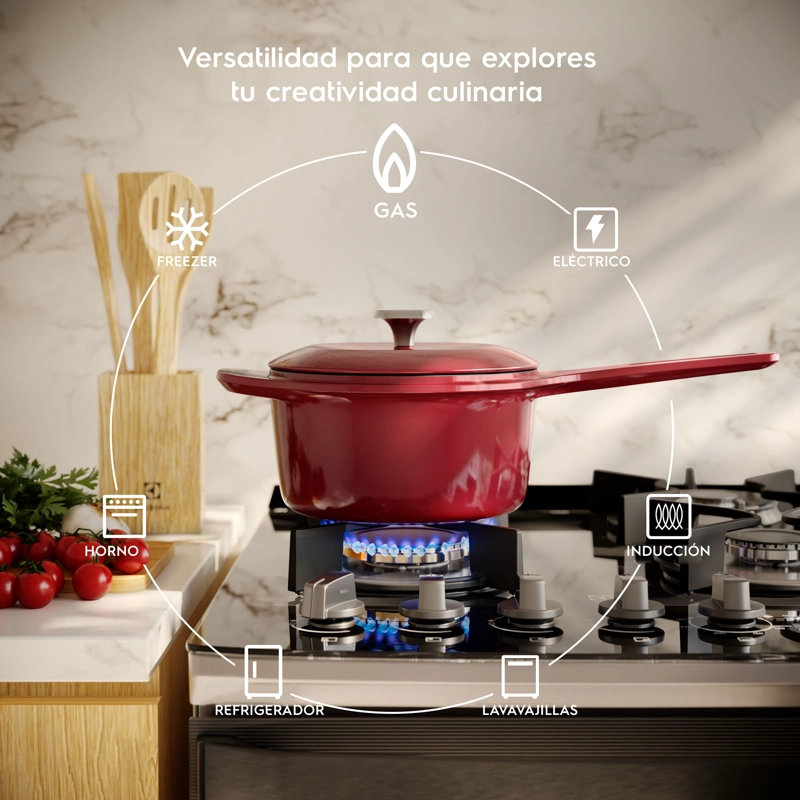 OLLA CACEROLA DE HIERRO FUNDIDO ESMALTADO ELECTROLUX EXPERT 20 CM  - 7