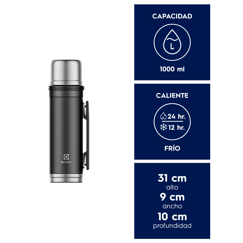 TERMO ELECTROLUX 1 LT  SENSE TO GO NEGRO - 2