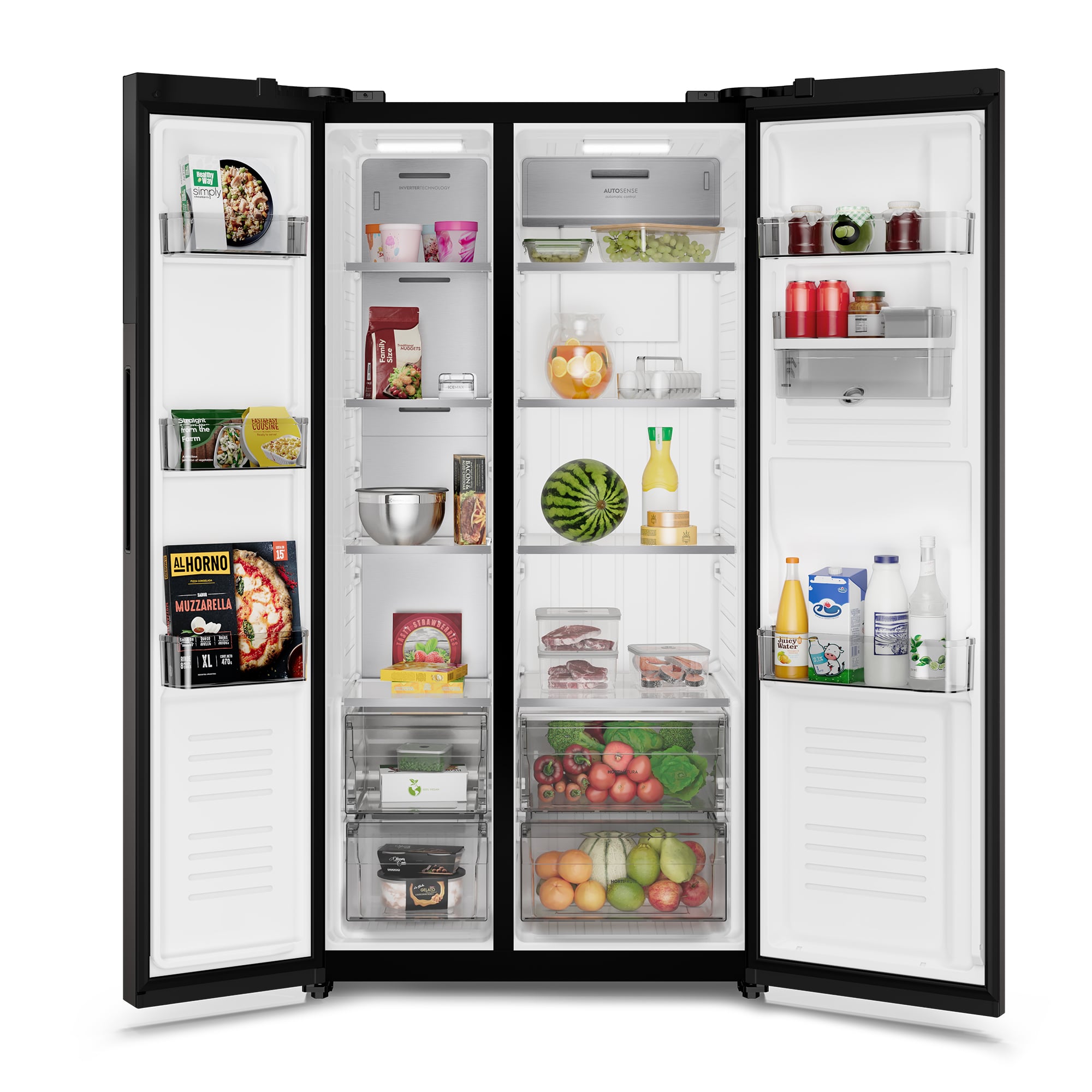 REFRIGERADOR 526L NO FROST SIDE BY SIDE INVERTER ES50WB BLACK - 10
