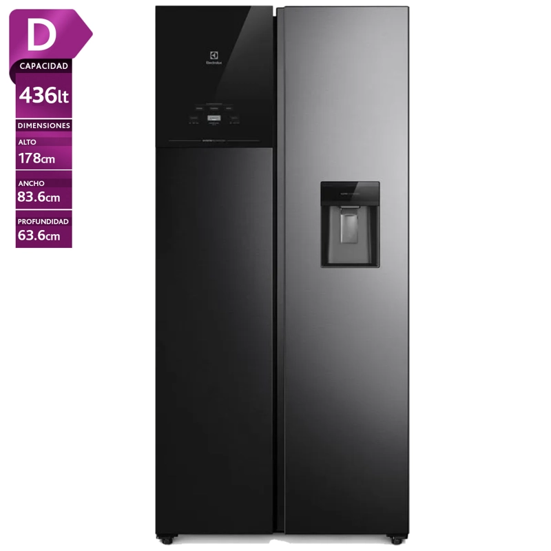 REFRIGERADOR 436L NO FROST SIDE BY SIDE INVERTER ES40WB BLACK - 1