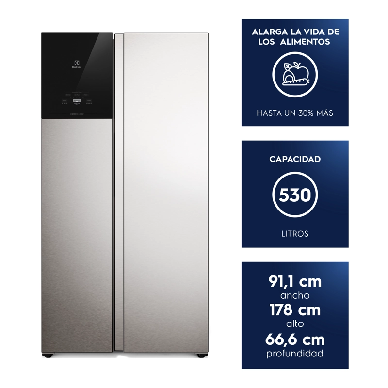 REFRIGERADOR 530L NO FROST SIDE BY SIDE INVERTER ES50S INOX - 7