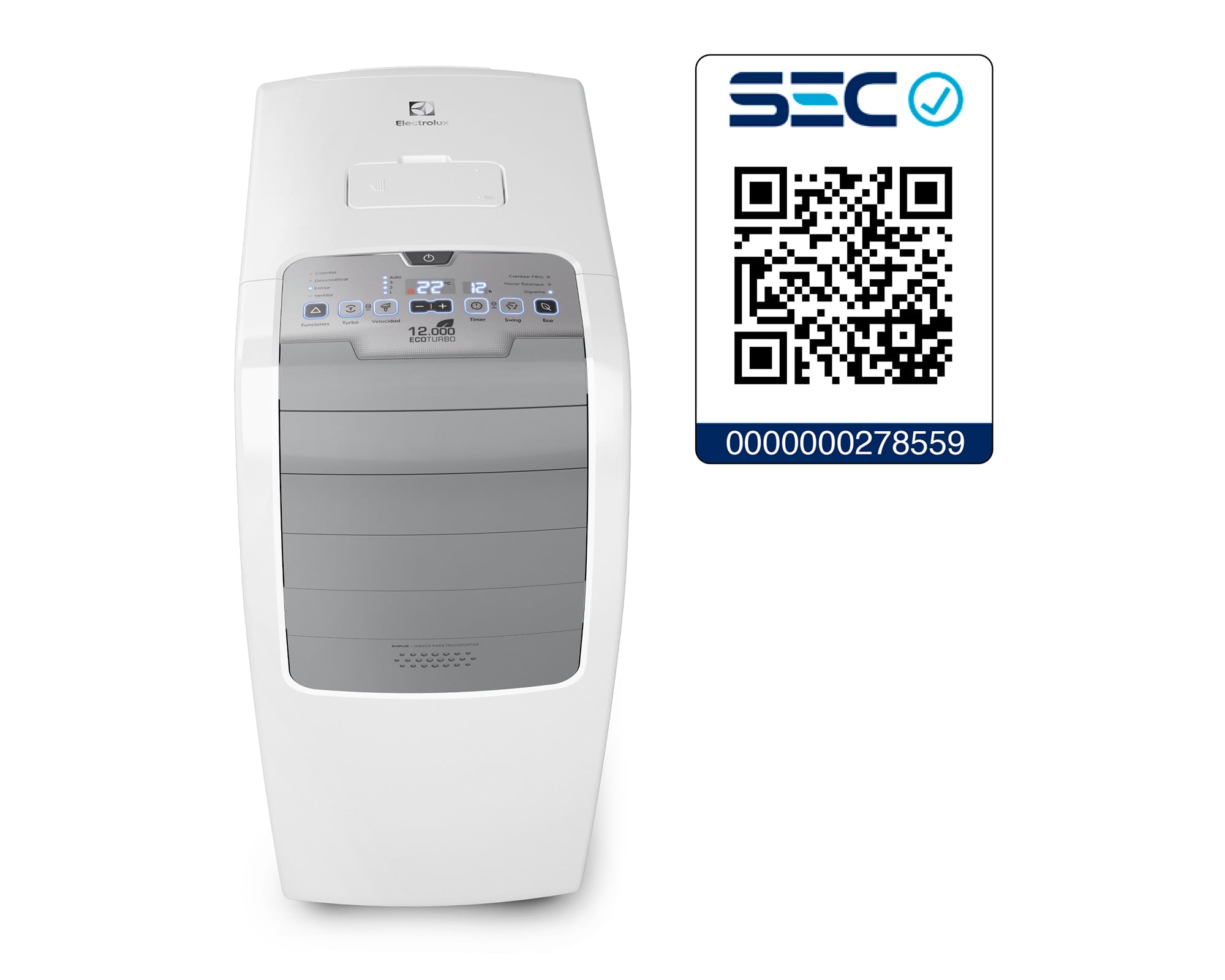 AIRE ACONDICIONADO PORTATIL 12.000 BTU FRIO/CALOR - 11