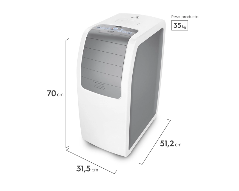 AIRE ACONDICIONADO PORTATIL 12.000 BTU FRIO/CALOR - 4