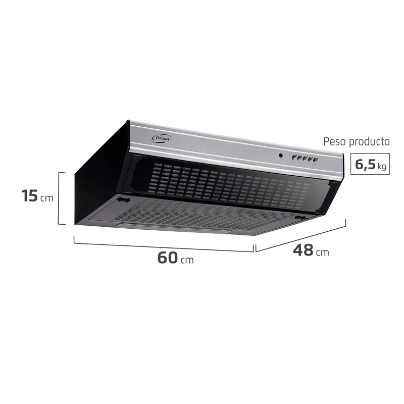 CAMPANA FENSA ANCHO 60 CM FX 6160 COCINA EXTRACTORA DOUBLE FUNCTION FX U61 - 3
