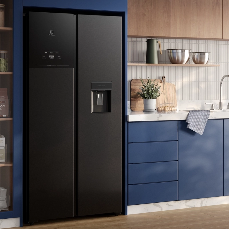REFRIGERADOR ELECTROLUX NO FROST SIDE BY SIDE INVERTER 436L ES40WB BLACK - 10