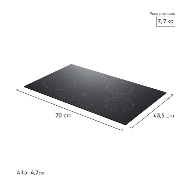 ENCIMERA ELE CTRICA 4 PLATOS VITROCERAMICA PANEL TOUCH VE7DT - 2