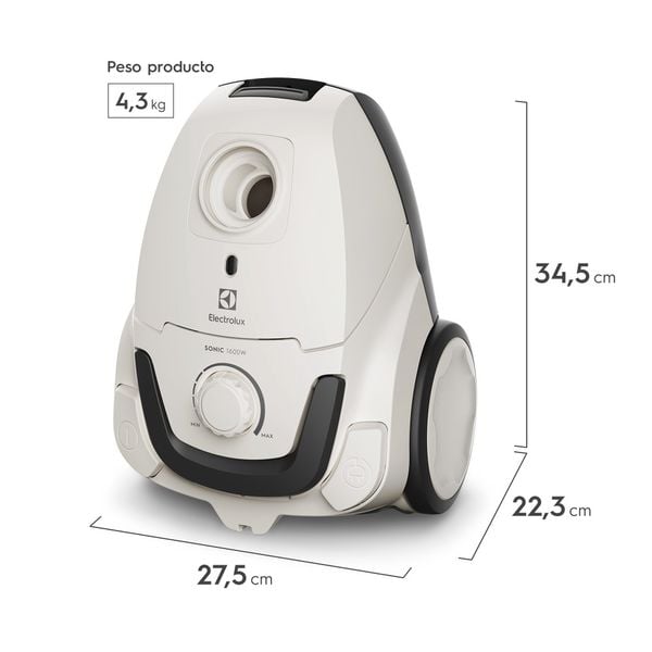 ASPIRADORA CON BOLSA ELECTROLUX 1600W SONIC BGG10 - 3