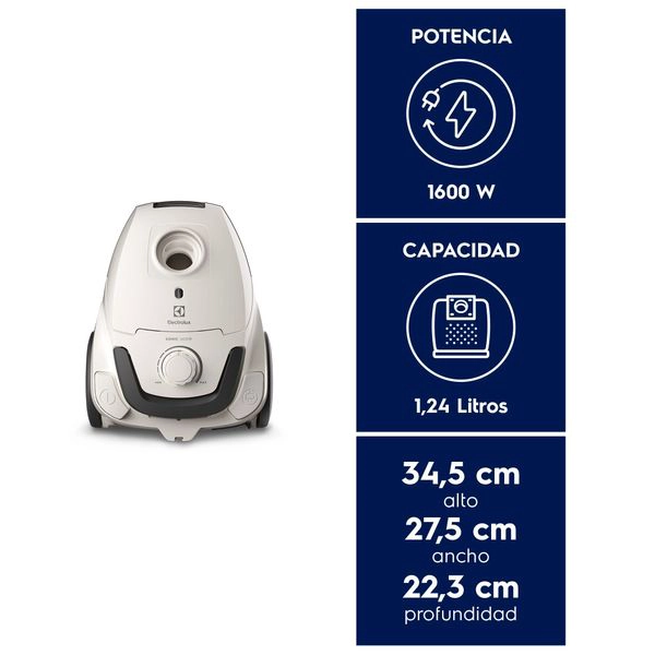 ASPIRADORA CON BOLSA ELECTROLUX 1600W SONIC BGG10 - 4
