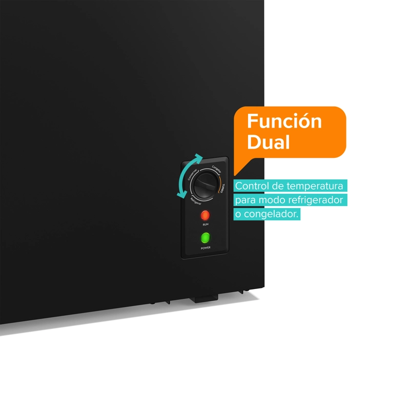 CONGELADOR FREEZER HORIZONTAL DUAL 97L FRIO DIRECTO H100B NEGRO - 8