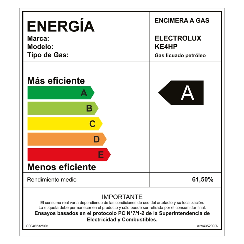 ENCIMERA A GAS 4 PLATOS HOME PRO COCCION KE4HP ESPEJADO - 6