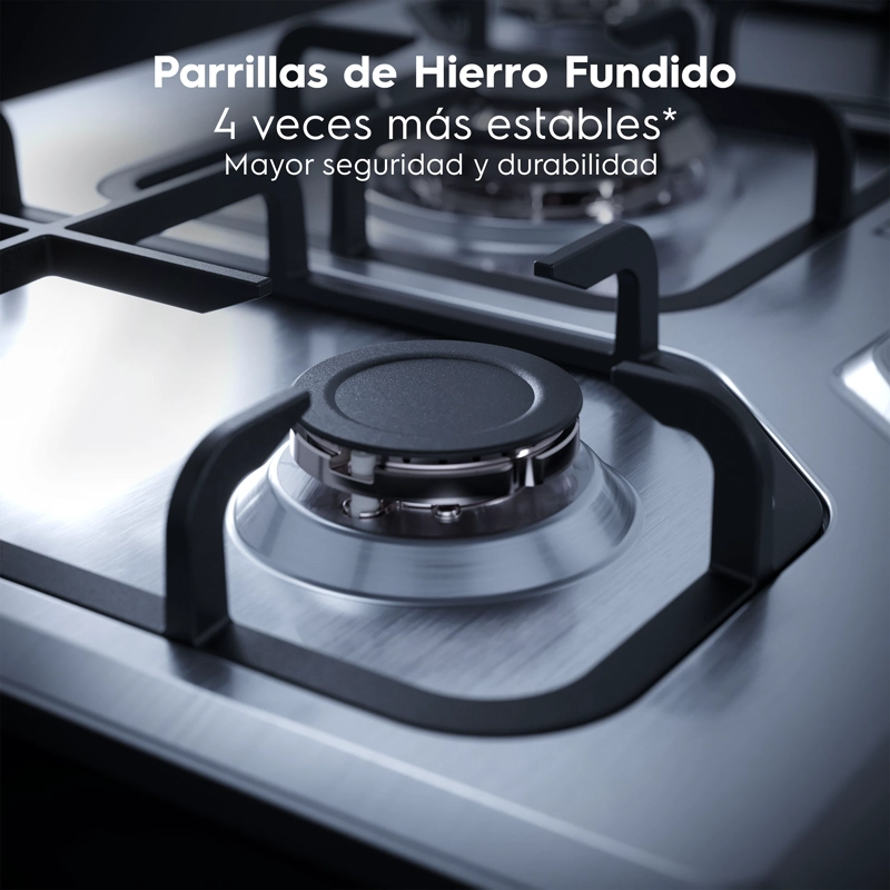 ENCIMERA A GAS 5 PLATOS EXPERIENCE MULTI LLAMA KE5XC INOX - 7