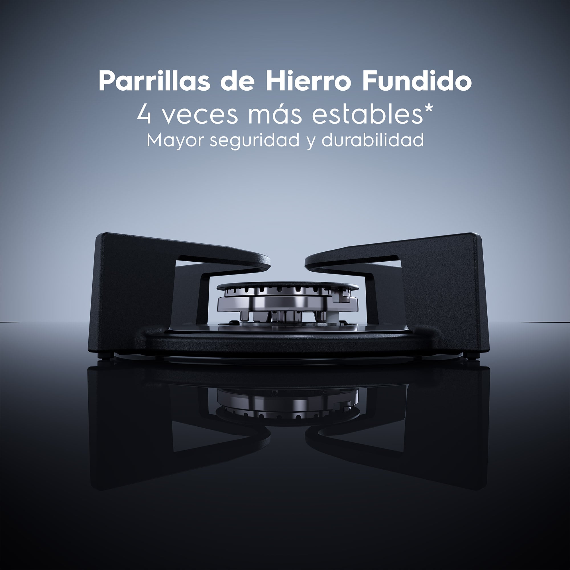 ENCIMERA A GAS 4 PLATOS EXPERIENCE TRIPLE LLAMA KE4GC - 12