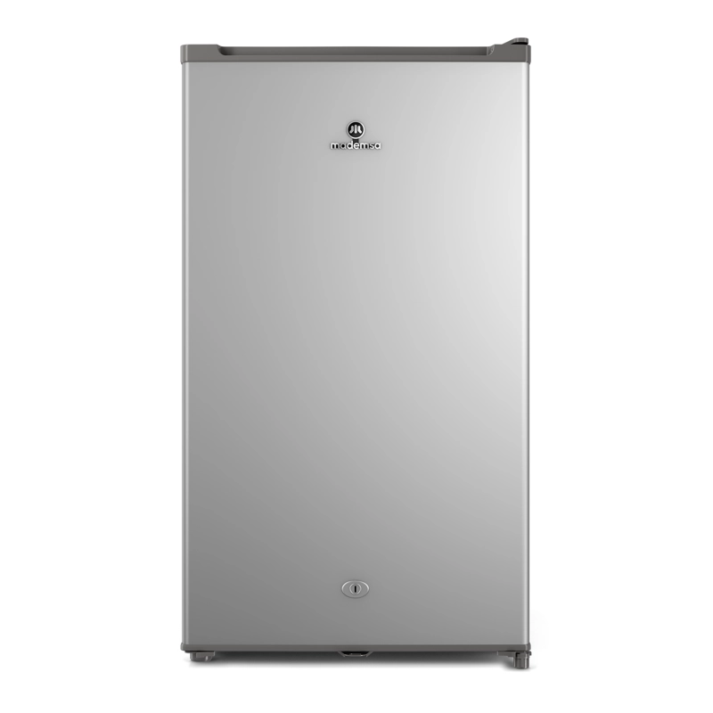 FRIGOBAR 90L FRIO DIRECTO CON LLAVE Y LUZ LED MMB90S SILVER