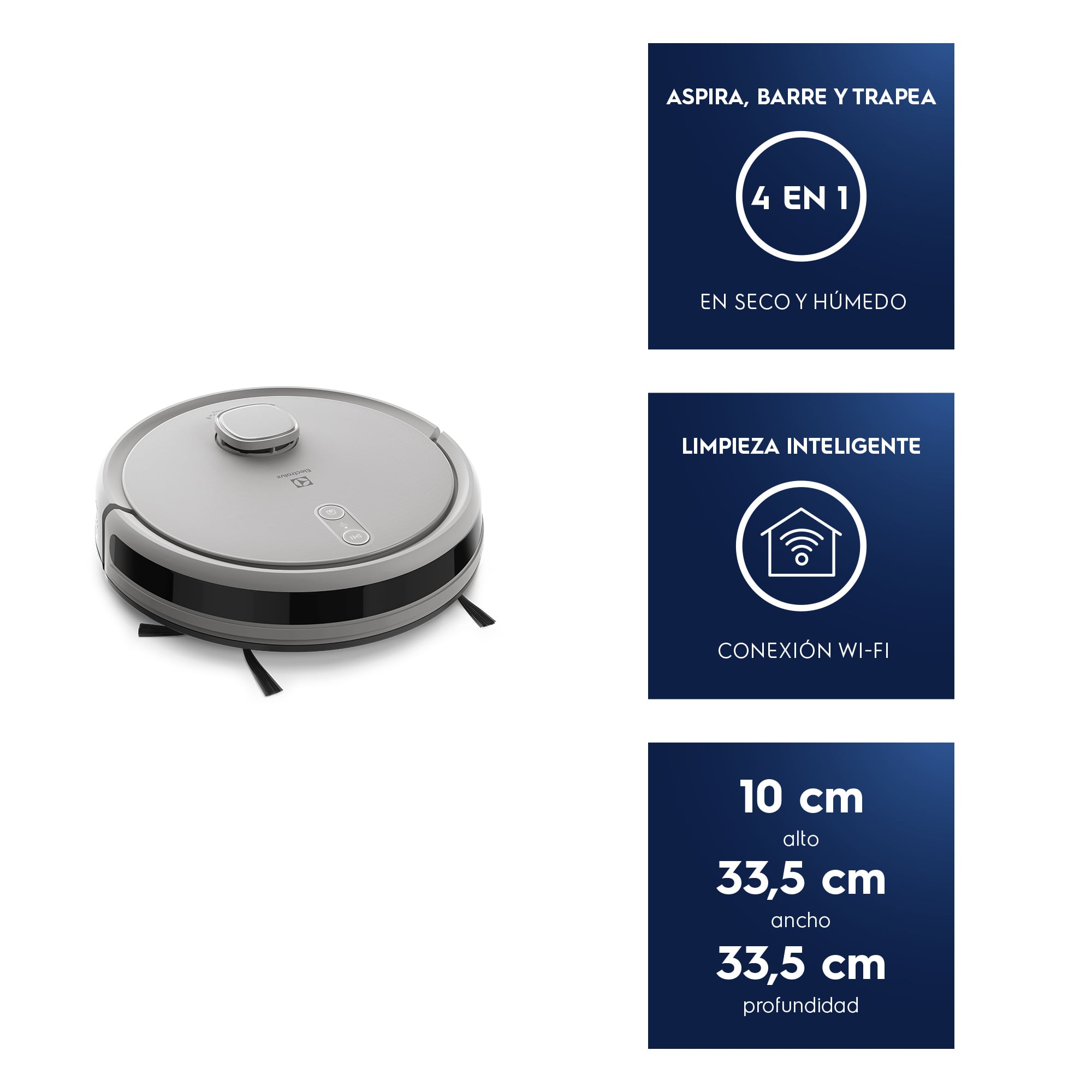 ASPIRADORA ROBOT 4 EN 1 WI-FI MAPEO INTELIGENTE ERB62 - 4