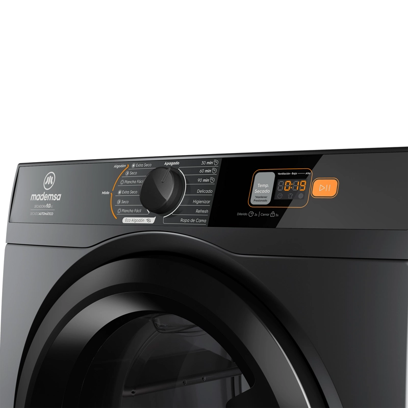 SECADORA ROPA MADEMSA 9KG CARGA FRONTAL AUTOMÁTICO 9D SZG - 5