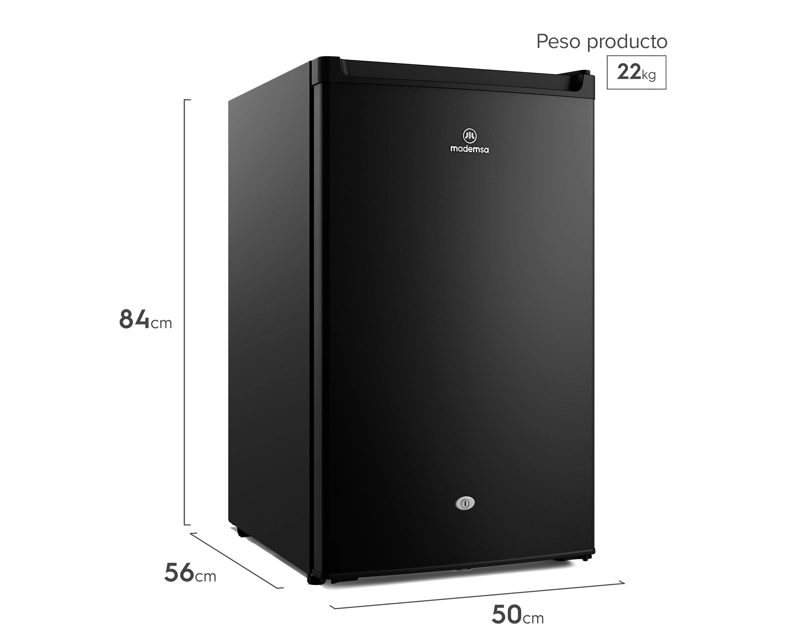 FRIGOBAR 120L FRIO DIRECTO CON LLAVE Y LUZ LED MMB120B NEGRO - 4
