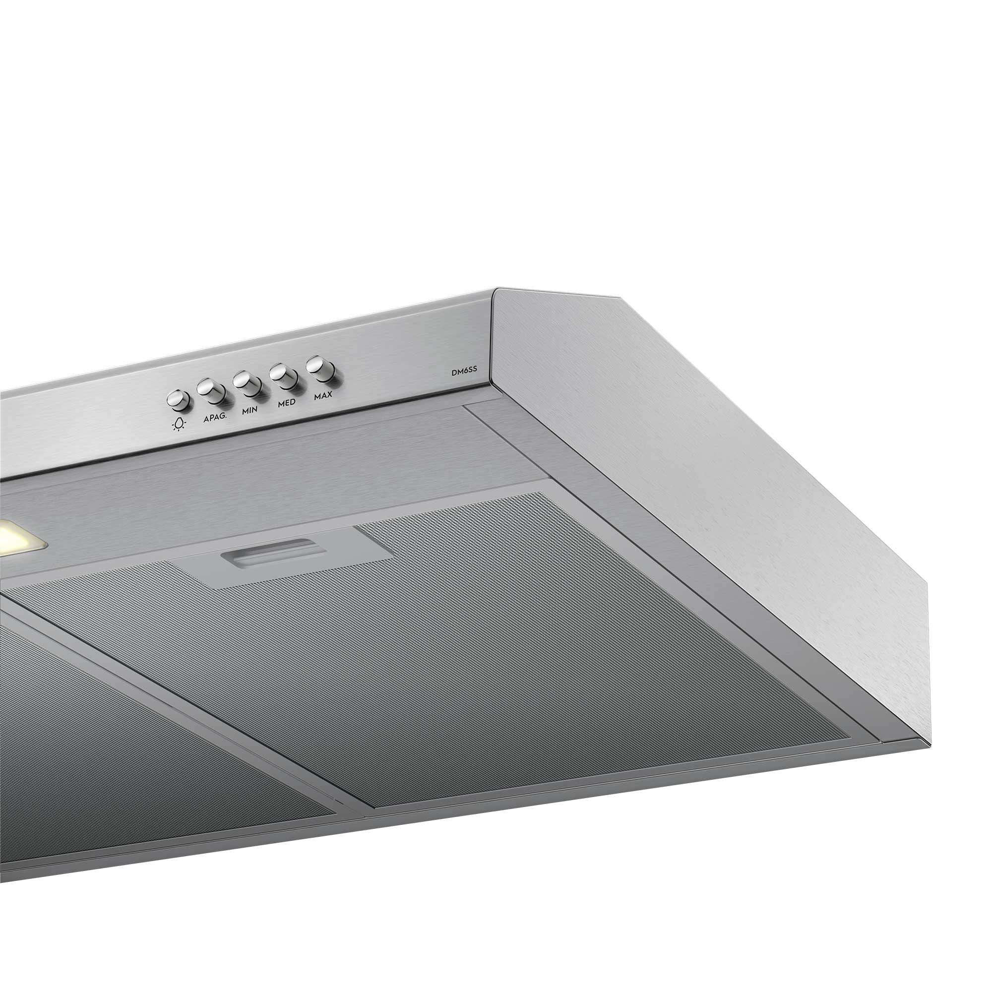 CAMPANA DE COCINA EXTRACTORA 60CM GRAN PODER SUCCION DM6SS - 6