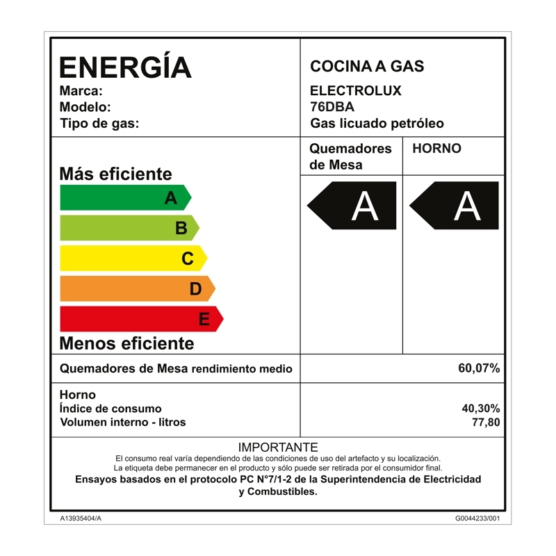 COCINA A GAS 5 PLATOS DOBLE HORNO TIMER DIGITAL 76DBA NEGRA - 3