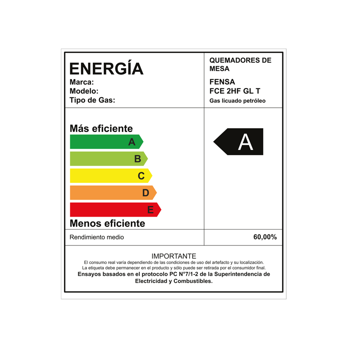 ENCIMERA A GAS LICUADO FENSA 2 PLATOS FCE 2HF GL T ENCENDIDO ELE CTRICO INOXIDABLE - 3