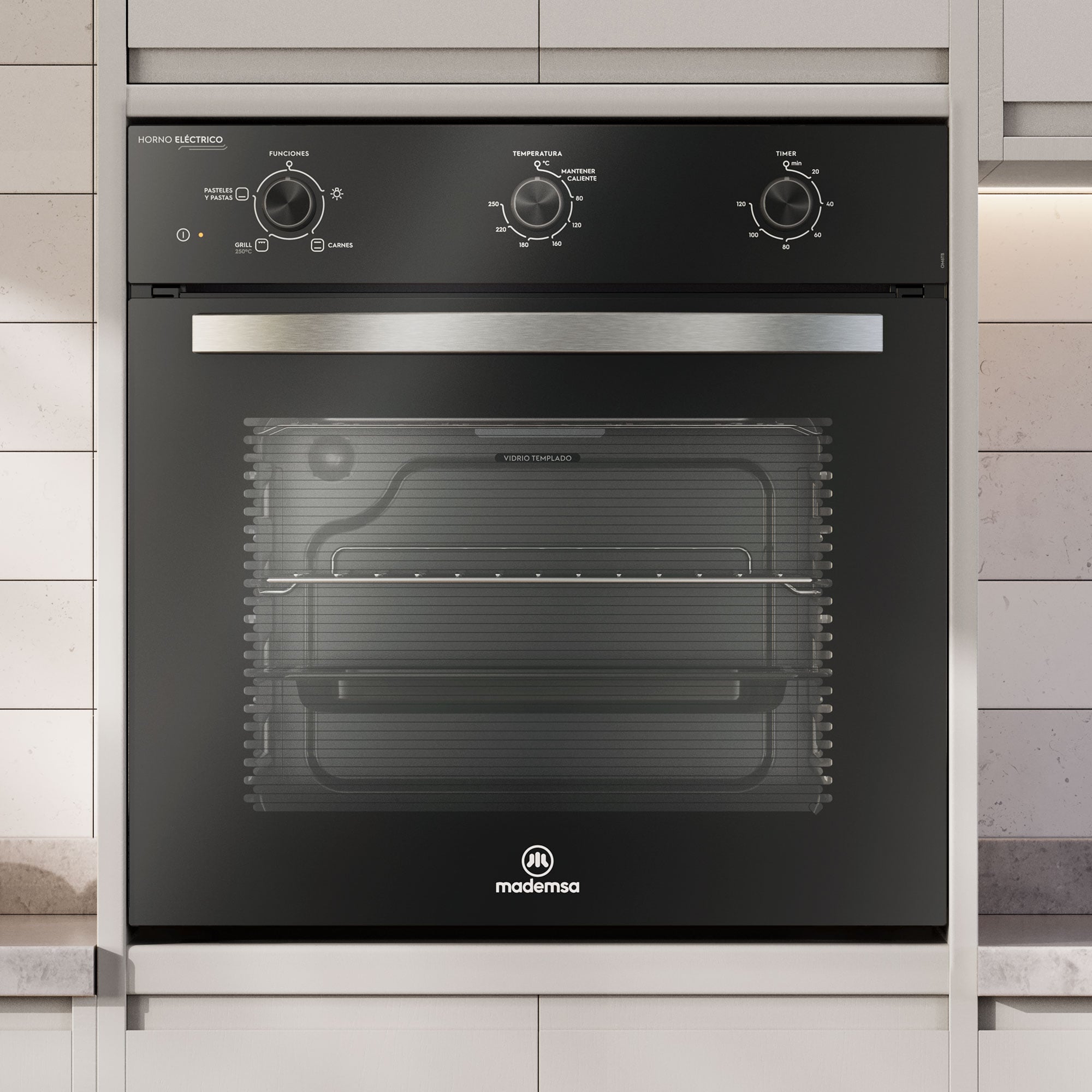 HORNO EMPOTRABLE ELE CTRICO 59L TEMPORIZADOR Y LIMPIA FACIL OM6TB - 2