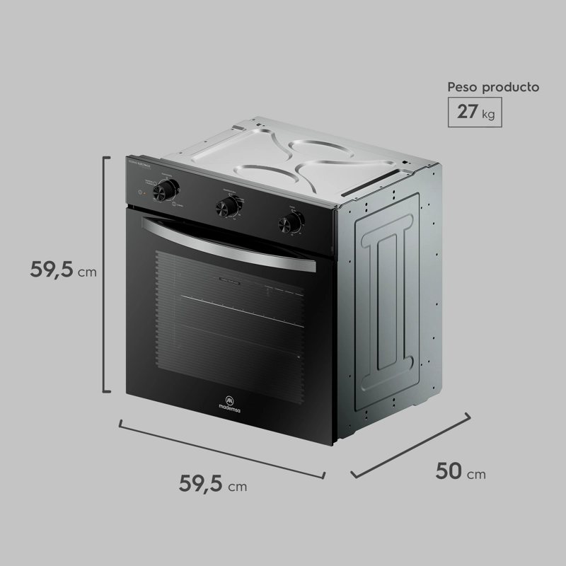 HORNO EMPOTRABLE ELE CTRICO 59L TEMPORIZADOR Y LIMPIA FACIL OM6TB - 6
