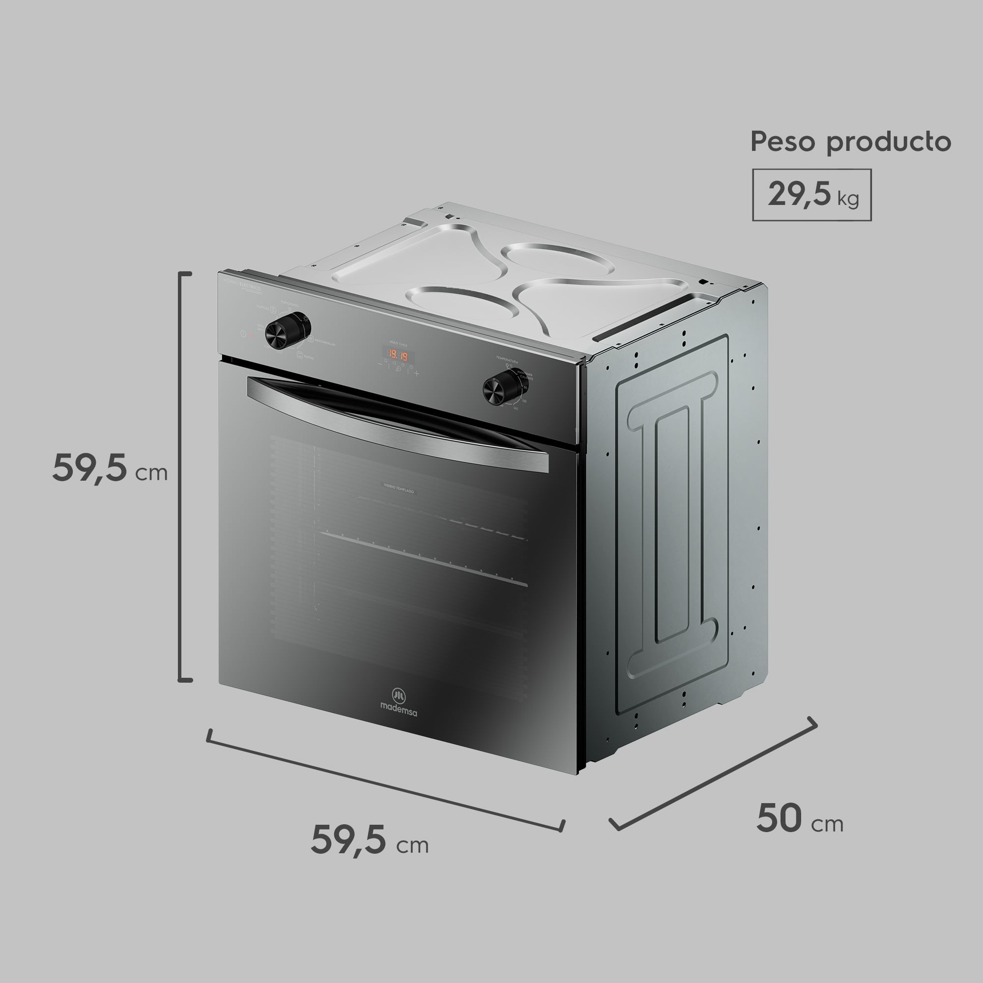 HORNO EMPOTRABLE ELE CTRICO 59L CONVECTOR Y TEMPORIZADOR OM6CX - 6