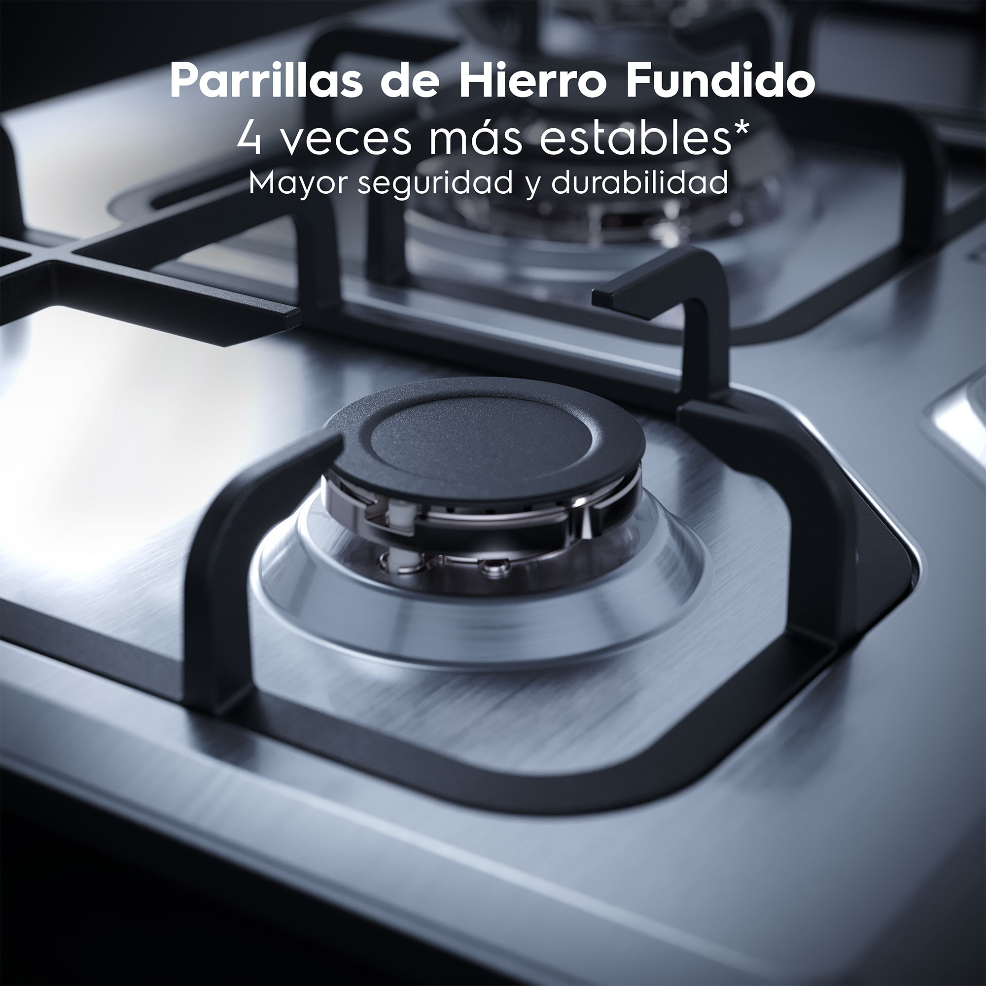 ENCIMERA A GAS 5 PLATOS EXPERIENCE MULTI LLAMA KE5XC INOX - 12