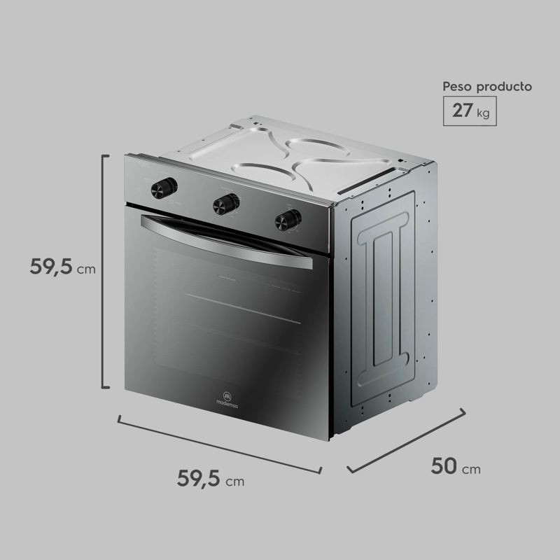 HORNO EMPOTRABLE ELE CTRICO 59L TEMPORIZADOR Y LIMPIA FACIL OM6TX - 6