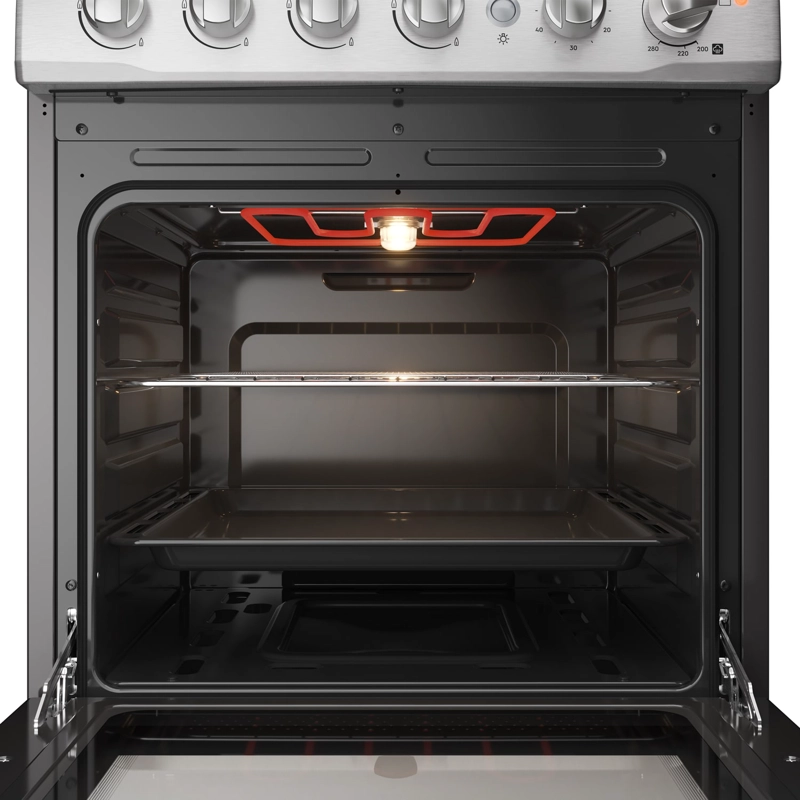 COCINA A GAS FENSA F 3000 RT 4 PLATOS CUBIERTA VIDRIO INOX - 5