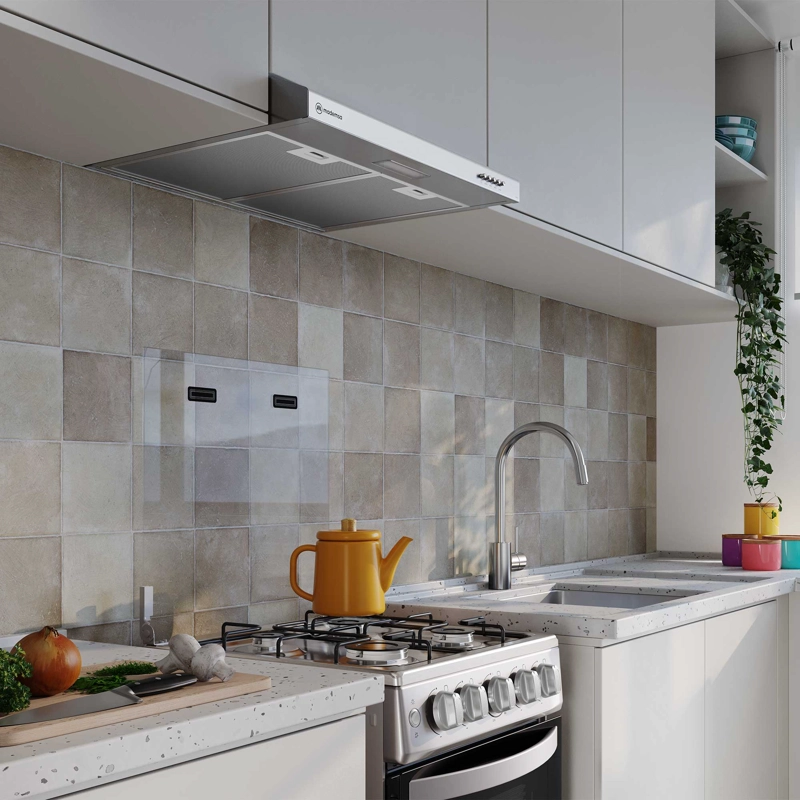 CAMPANA DE COCINA EXTRACTORA 60CM GRAN PODER SUCCION DM6SS - 7