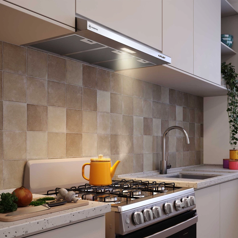 CAMPANA DE COCINA EXTRACTORA 80CM GRAN PODER SUCCION DM8SS - 6