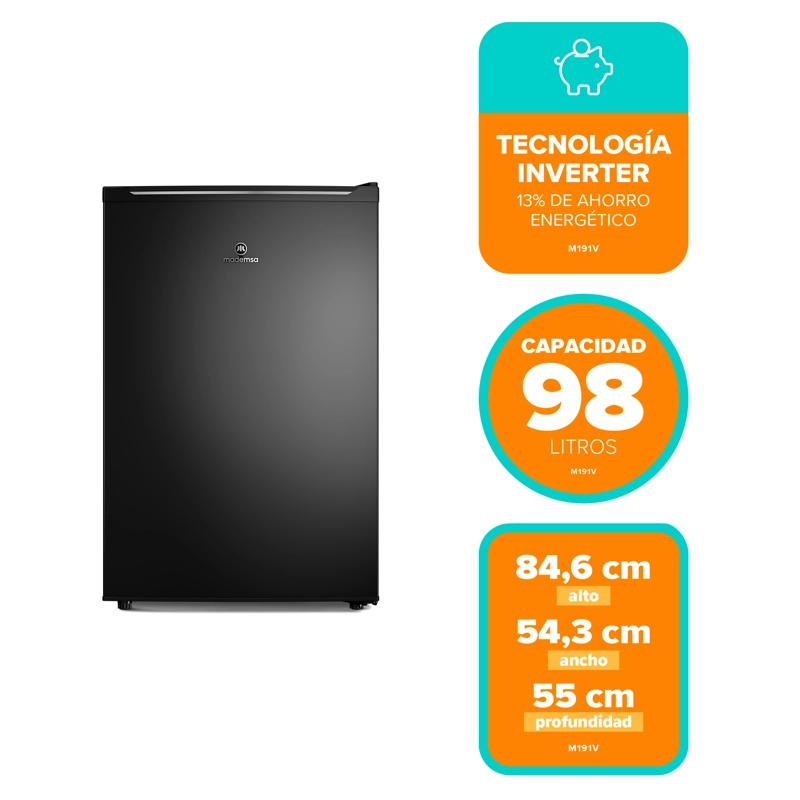 MINI CONGELADOR FREEZER VERTICAL FRIO DIRECTO 98L INVERTER M191V - 8