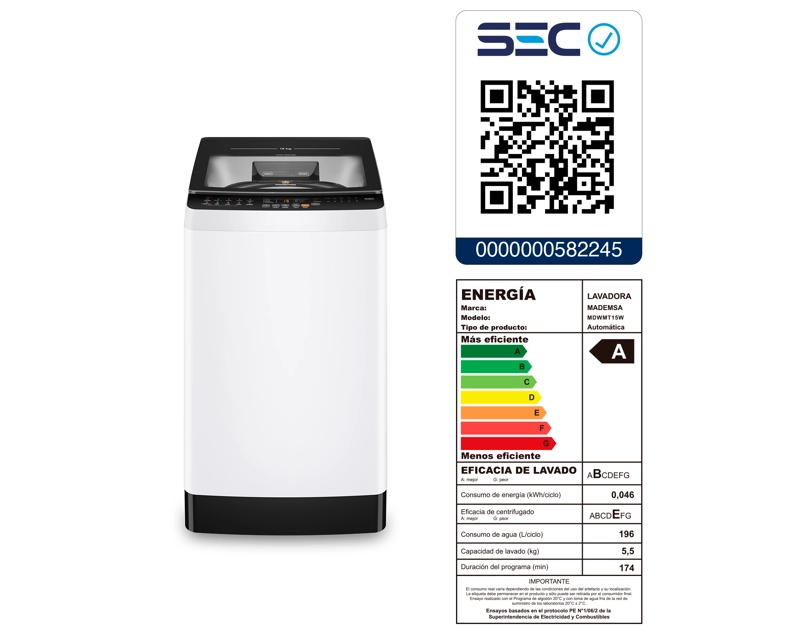 LAVADORA AUTOMATICA 15KG CARGA SUPERIOR MDWMT15W BLANCA - 3