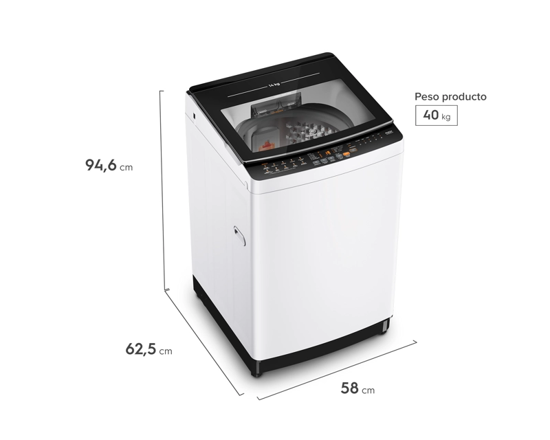 LAVADORA AUTOMATICA 14KG CARGA SUPERIOR MDWMT14W BLANCA - 5