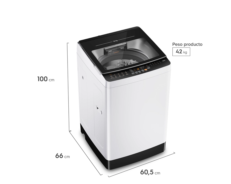 LAVADORA AUTOMATICA 16KG CARGA SUPERIOR MDWMT16W BLANCA - 6