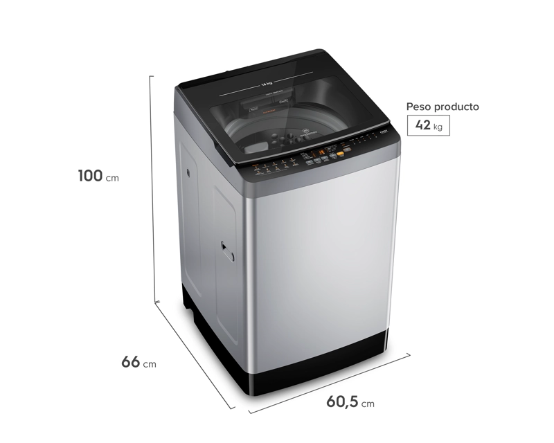 LAVADORA AUTOMATICA 16KG CARGA SUPERIOR MDWMT16S SILVER - 6