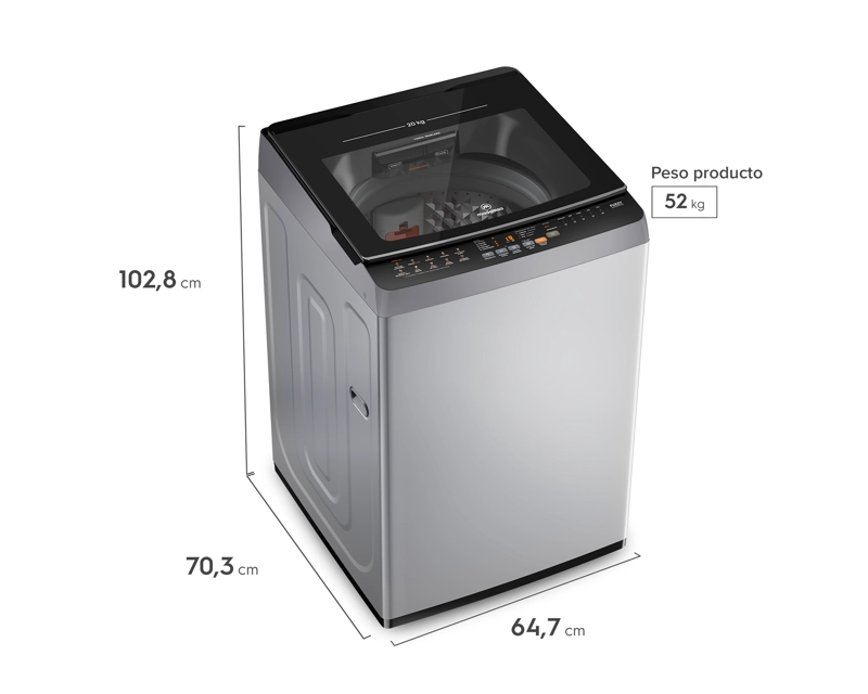 LAVADORA AUTOMATICA 20KG CARGA SUPERIOR MDWMT20S SILVER - 6