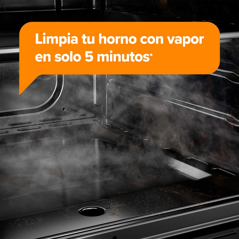 COCINA A GAS 4 PLATOS HORNO VAPOR Y GRILL FM4FSC INOX - 12