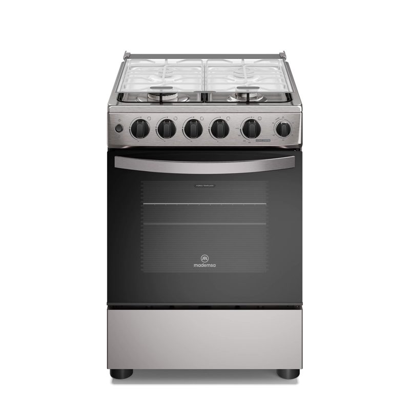 COCINA A GAS 4 PLATOS HORNO VAPOR Y GRILL FM4PSC INOX - 1