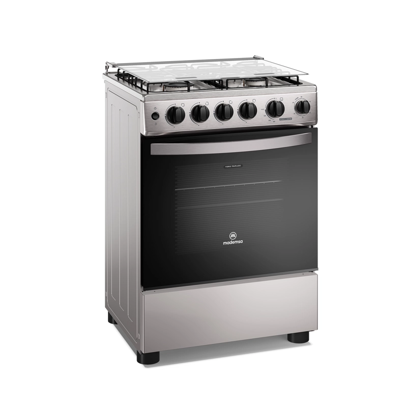 COCINA A GAS 4 PLATOS HORNO VAPOR Y GRILL FM4PSC INOX - 2