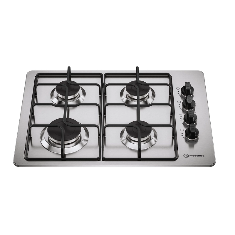 ENCIMERA A GAS 4 PLATOS ENCENDIDO AUTOMATICO KM4GX INOX - 1