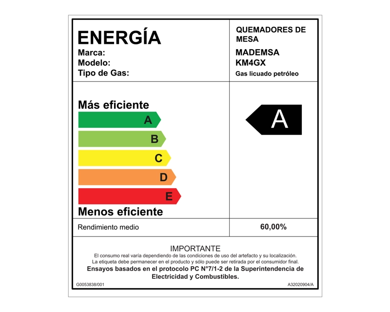 ENCIMERA A GAS 4 PLATOS ENCENDIDO AUTOMATICO KM4GX INOX - 10