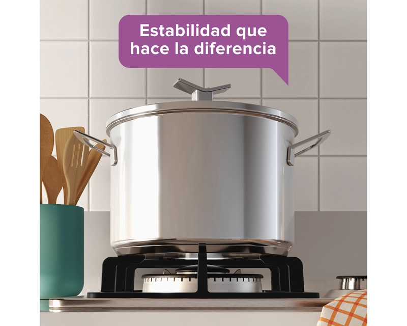 ENCIMERA A GAS 4 PLATOS TRIPLE LLAMA Y PARRILLA HIERRO FUNDIDO KM4TX - 9