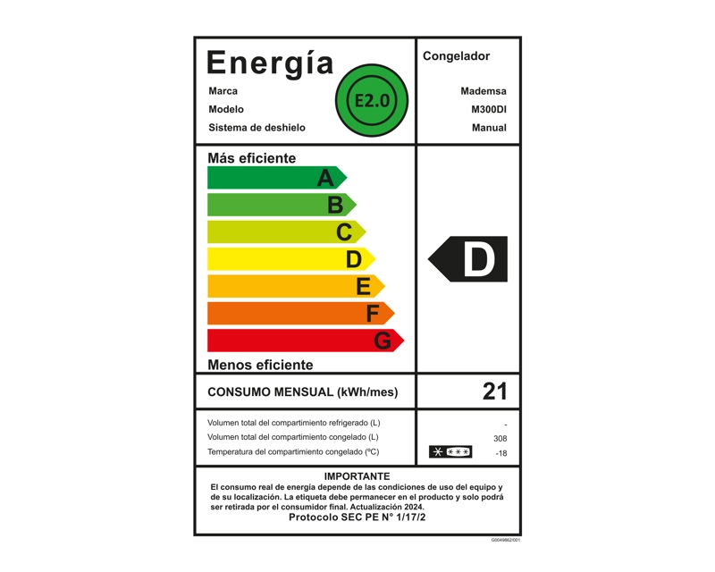 CONGELADOR FREEZER HORIZONTAL DUAL 308L INVERTER FRIO DIRECTO M300DI - 5