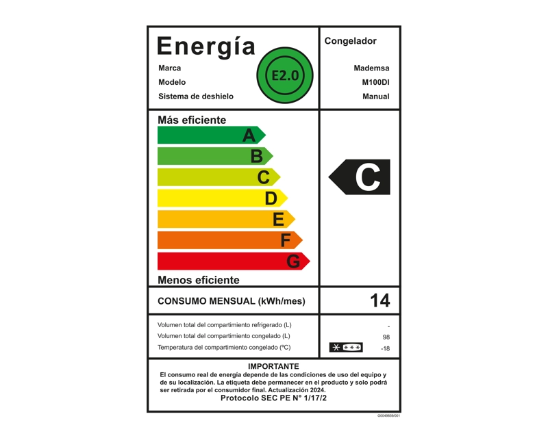 CONGELADOR FREEZER HORIZONTAL DUAL 98L INVERTER FRIO DIRECTO M100DI - 4
