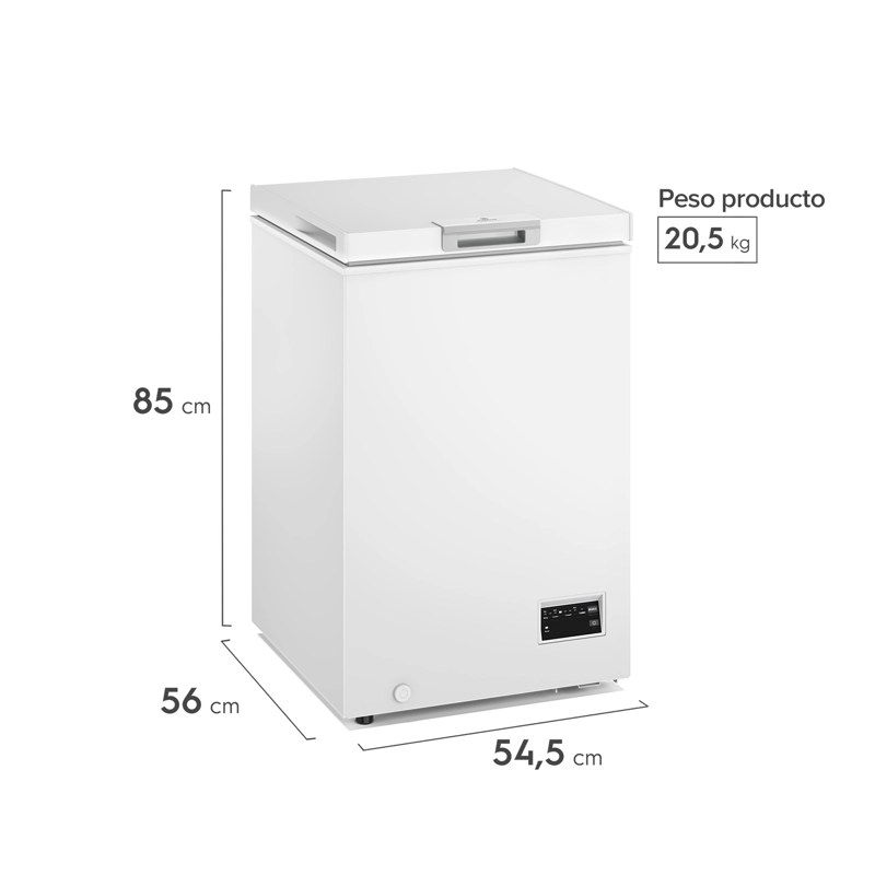 CONGELADOR FREEZER HORIZONTAL DUAL 98L INVERTER FRIO DIRECTO M100DI - 5