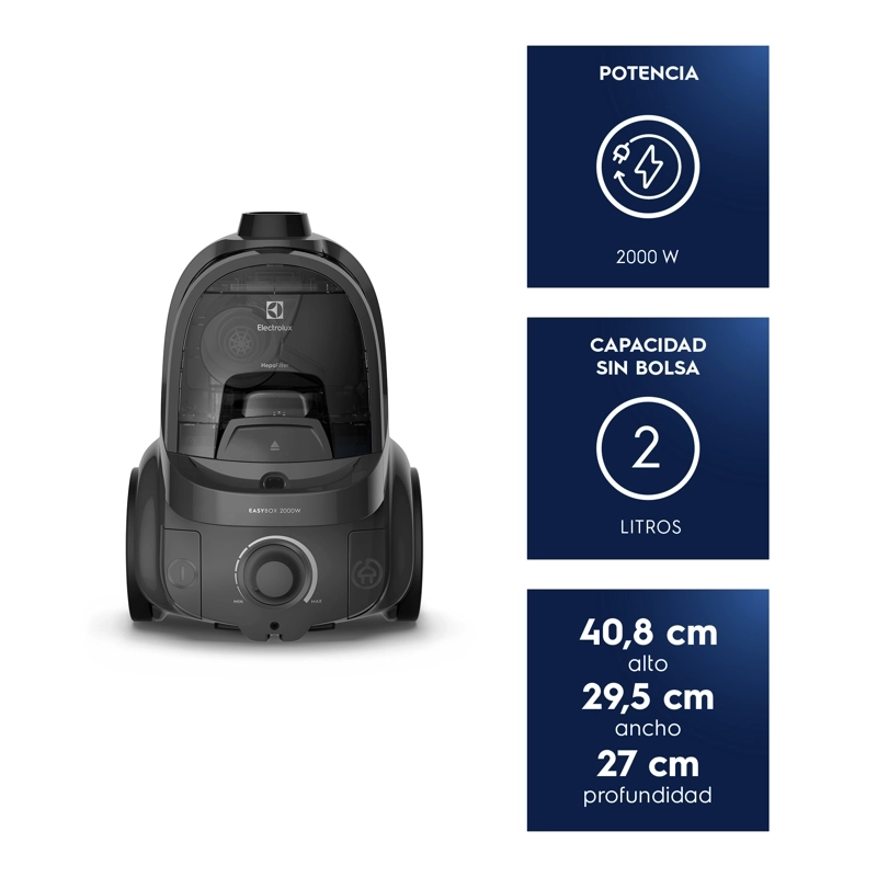 ASPIRADORA SIN BOLSA CICLONICA 2000W FILTRO HEPA PET BGL41 - 8