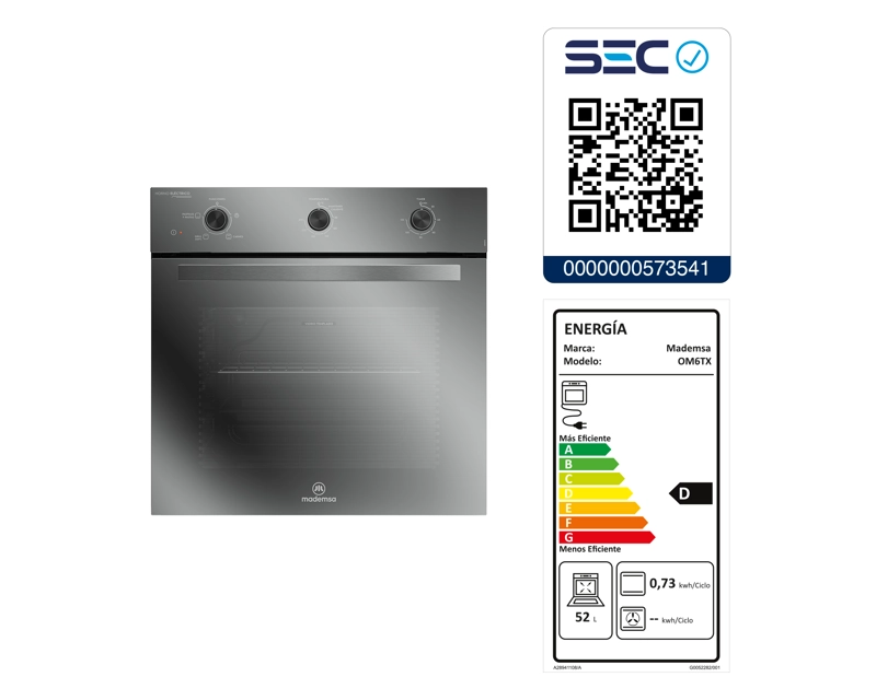 KIT EMPOTRABLE HORNO OM6TX + ENCIMERA KM4TX + CAMPANA DM6SS - 10